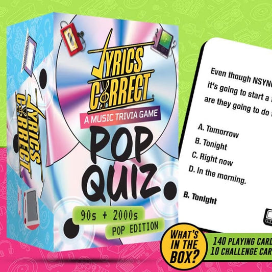 🎶Lyrics Correct Pop Quiz 90s & 2000s Edition Music Trivia Game