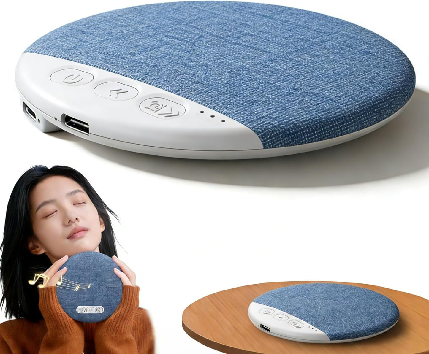 🎶Ultra-Thin Comfort Bluetooth Pillow Speaker🎖✨: Your Personal Soundscape for Sleep 🥳(⏰Features Timer | Compatible with All Devices📱)