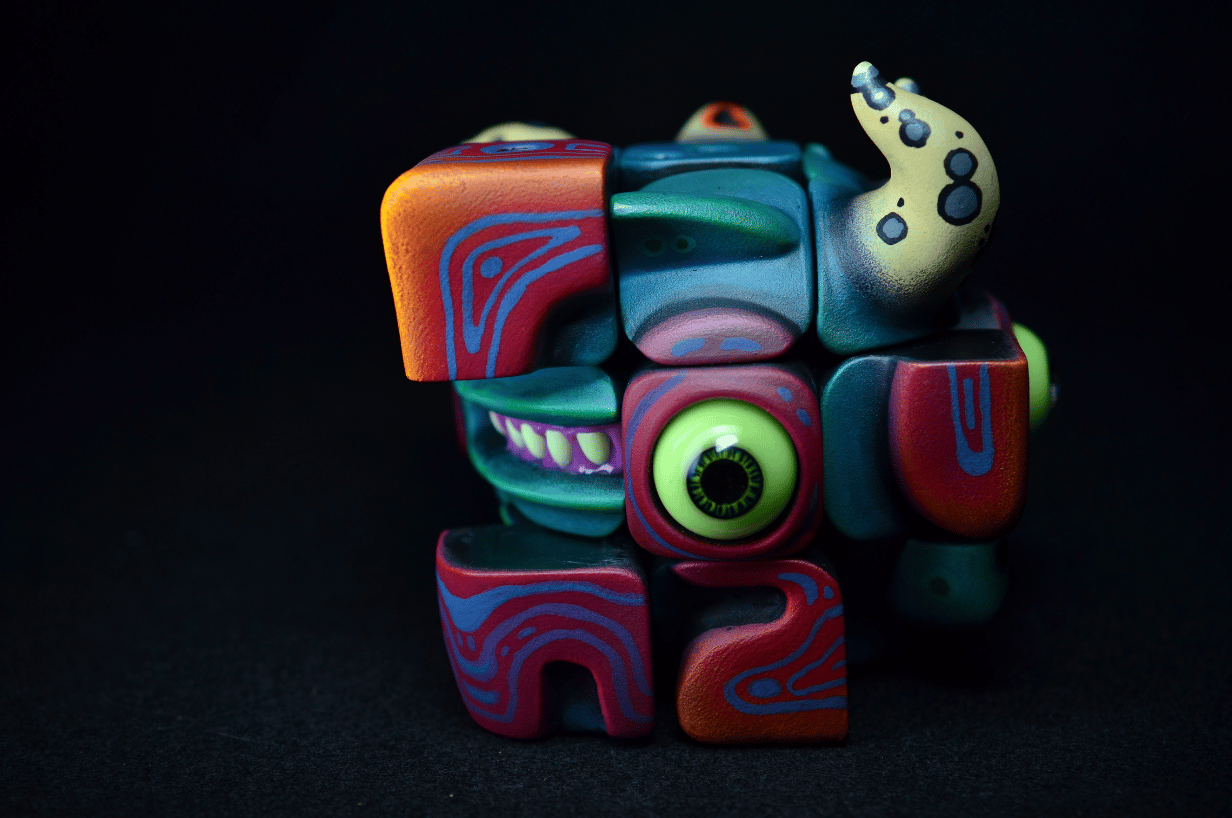 Artists Handmade Art Monster Sculpture Rubik's Cube Toys