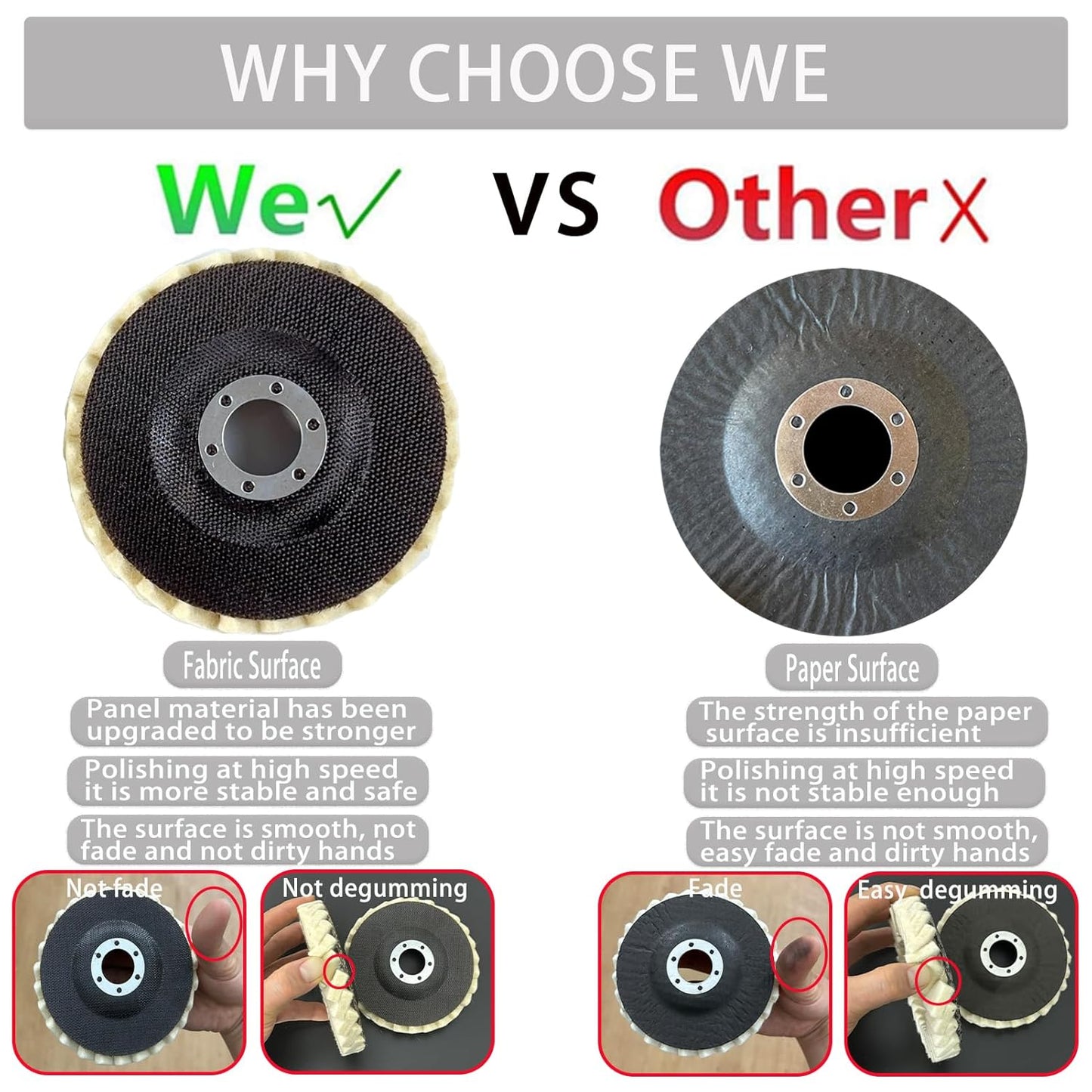 🔥Premium Wool Felt Polishing Flap Disc for Angle Grinders – Effortless Mirror Finish
