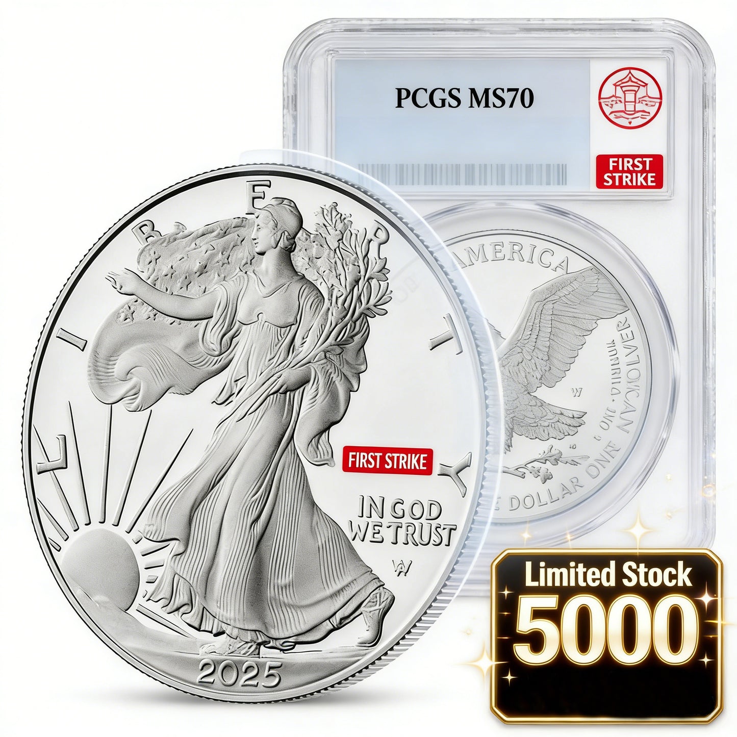 American Eagle 2016-2025 Silver Coin PCGS MS70 First Strikes