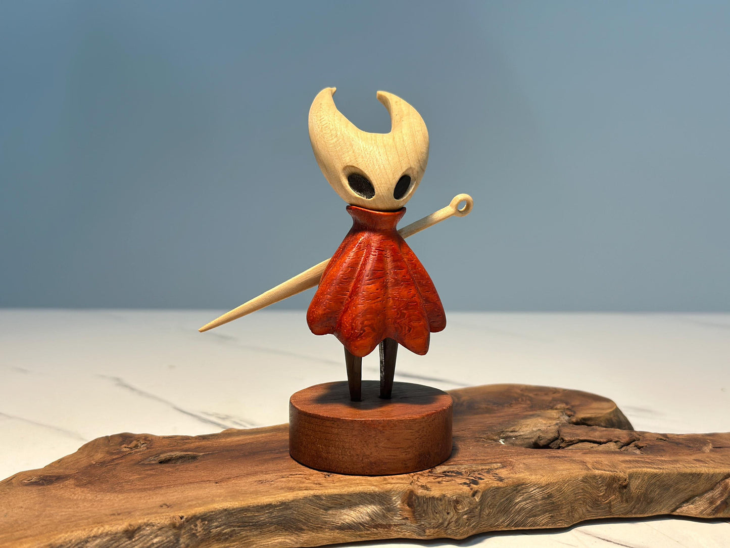 🎁Hot Sales Promotion 49% OFF⚔️Hollow Knight Inspired Walnut Wood Sculpture