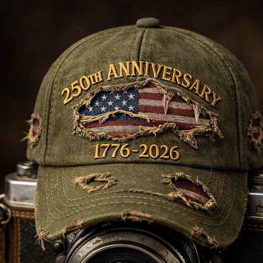 🏆Hand-Embroidered Artisan Cap💖US 250th Anniversary Casual Hat