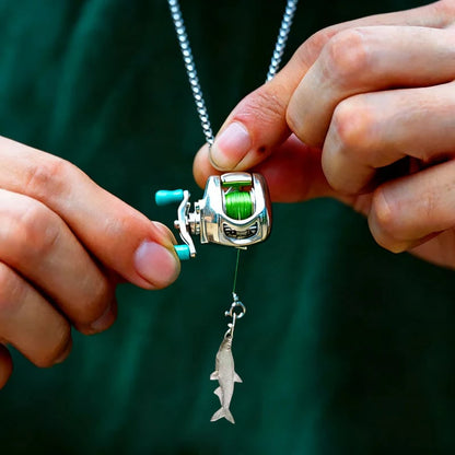 🎁Early Christmas Hot Sale 49% OFF🎣 Mini Fishing Reel Necklace · Take Your Passion Everywhere 🎣