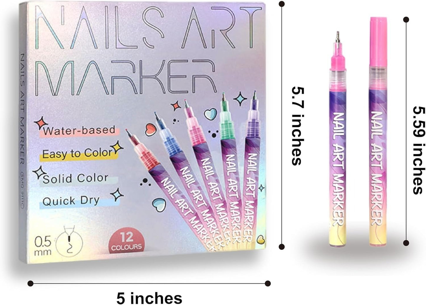 🔥Last Day 50% OFF🎨12 Colors Nail Art Pens Set