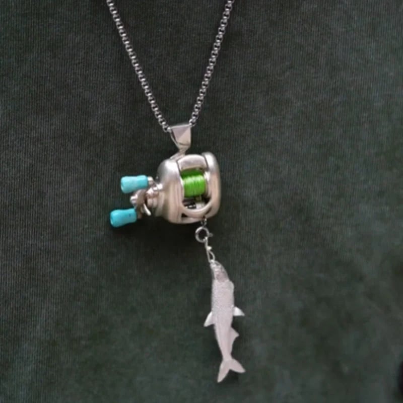 🎁Early Christmas Hot Sale 49% OFF🎣 Mini Fishing Reel Necklace · Take Your Passion Everywhere 🎣