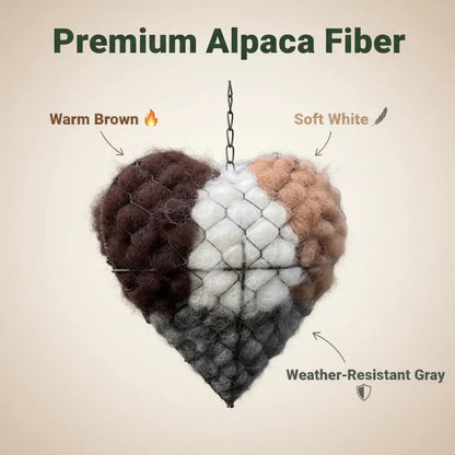 🕊️🕊️ Handmade Alpaca Fiber Bird Nesting Heart🕊️🕊️