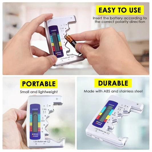 ⚡️Last day 80% OFF 🔋Digital Universal Battery Tester – LCD Battery Checker🪫