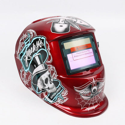 Welding Helmet Auto Darkening : True Color Solar Powered Hood with Adjustable Shade Range 4/9-13 for Mig Tig Arc Welder Mask