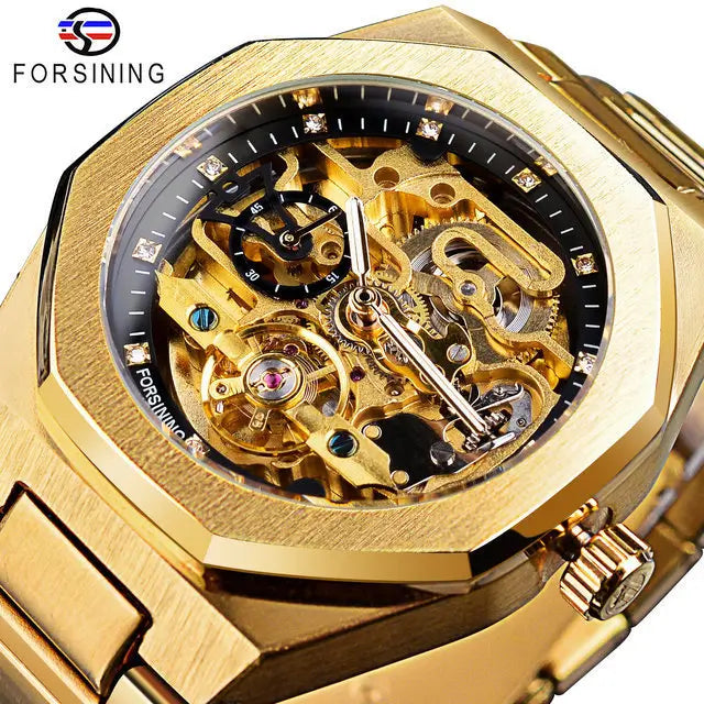 💞Valentine's Day Gentleman's Gift🎁Flywheel Mechanical Oak Water Resistant Watch - Self-Winding