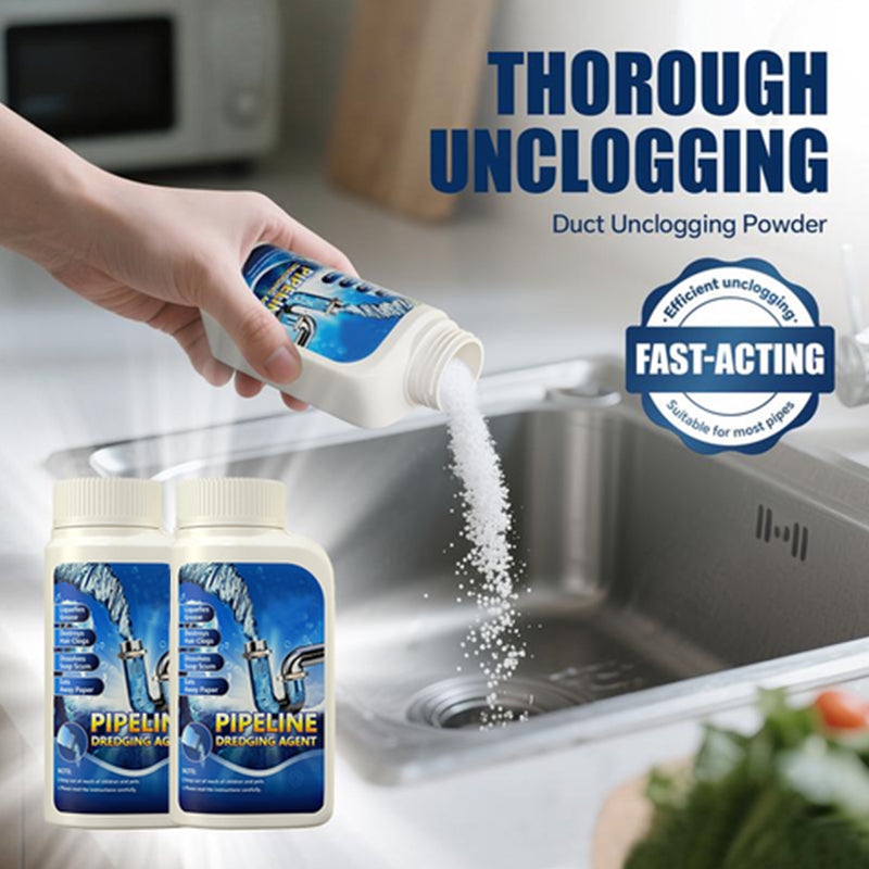 Powerful Pipe Dredging Agent for Kitchen and Toilet Pipelines - Dissolves 200+ Blockages and Kills 99% of Bacteria