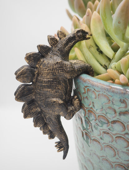 🌿🦕 Dinosaur Pot Buddy Trio — Stegosaurus, Brachiosaurus & Velociraptor