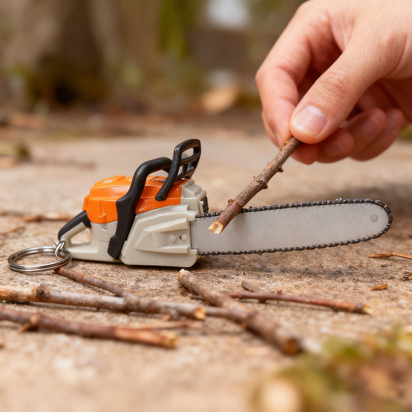 🔥🔧 Chainsaw Keychain | Portable Chainsaw Key Ring