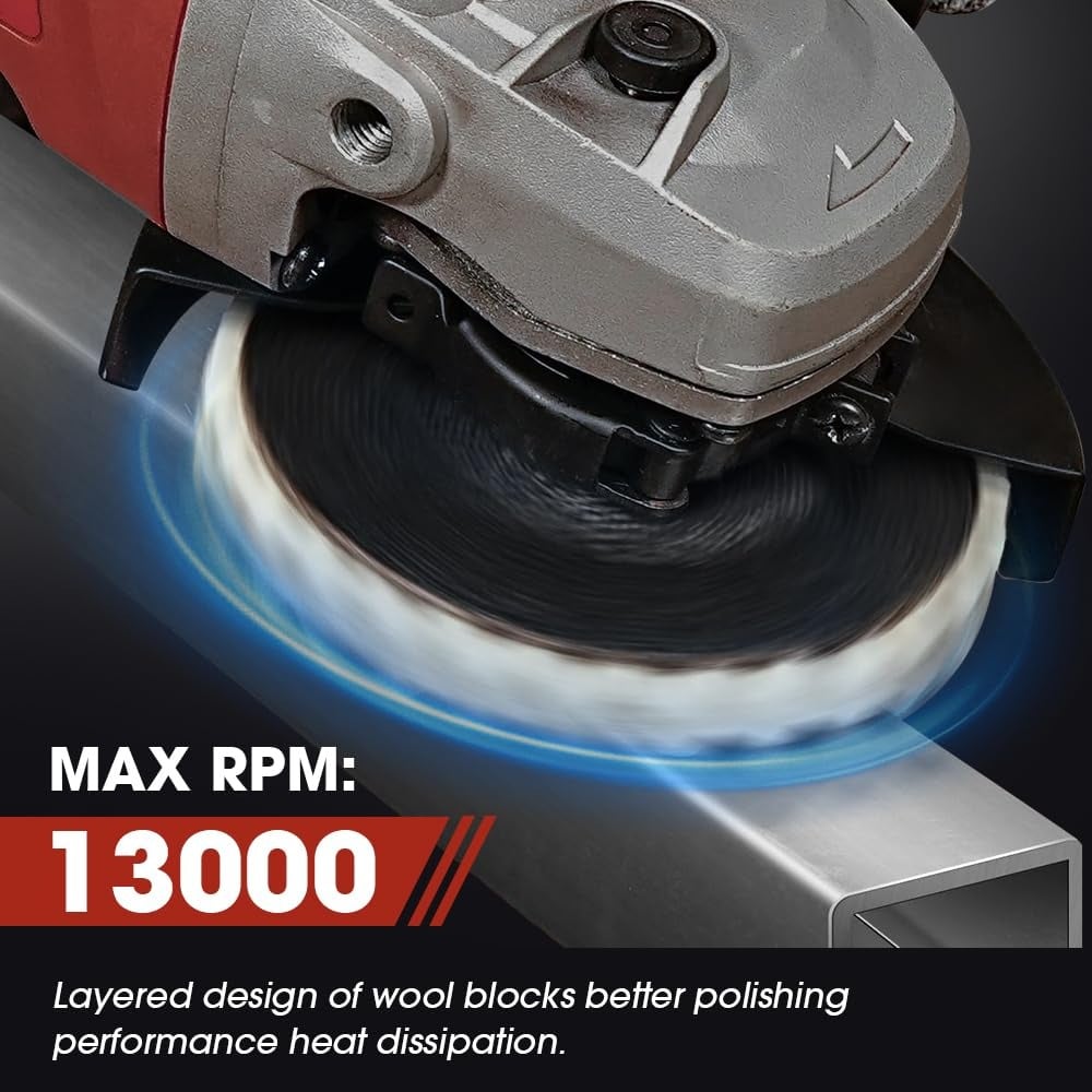 🔥Premium Wool Felt Polishing Flap Disc for Angle Grinders – Effortless Mirror Finish