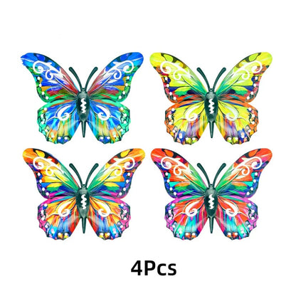 🦋A complete set! 4Pcs Butterfly Metal Wall Decor