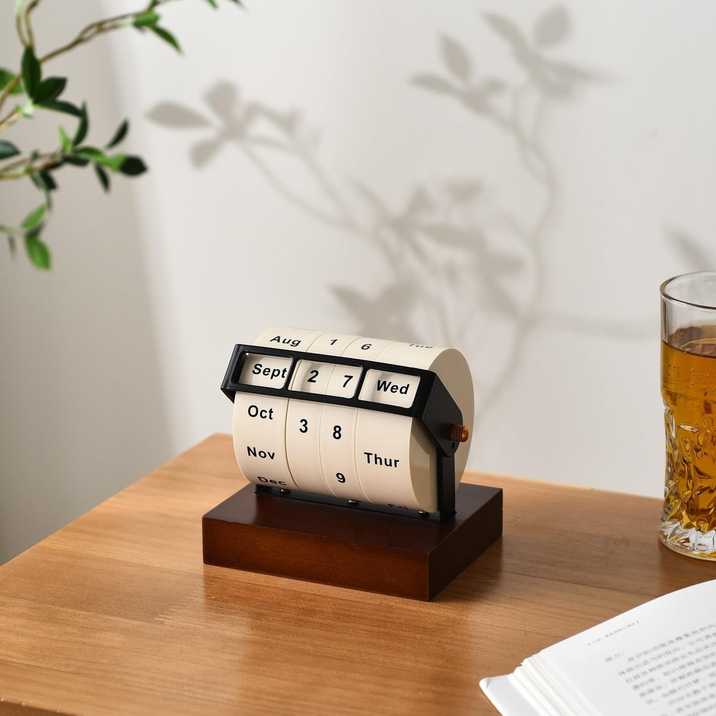Personalized Wooden Rotating Perpetual Calendar