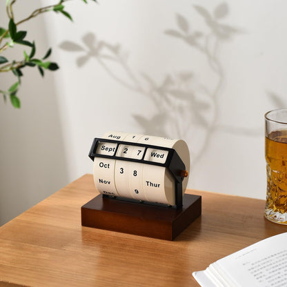 Personalized Wooden Rotating Perpetual Calendar