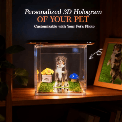 The Best Gift of Reunion🎁3D Pet Holographic House Custom Pet Memorial Display Crystal(Includes software)