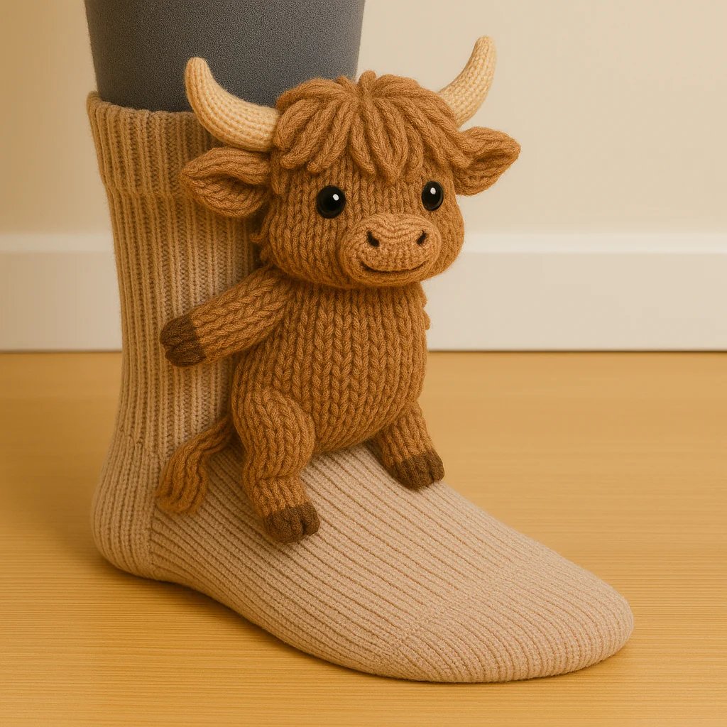 🎅Christmas Eve Sale 49% OFF🧦Hand Crocheted 3D Animal Socks