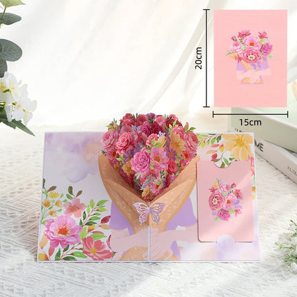🏆35K+ SOLD! 🌼💌 Forever-Blooming 3D Flower Pop-Up Card– Personalized Love Message & Everlasting Bloom 🎁