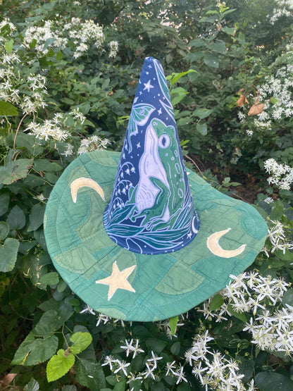 🔥Last Day 49% OFF - Handcrafted Quilted Witch Hat – Unique Folk Art for Halloween & Vintage Looks