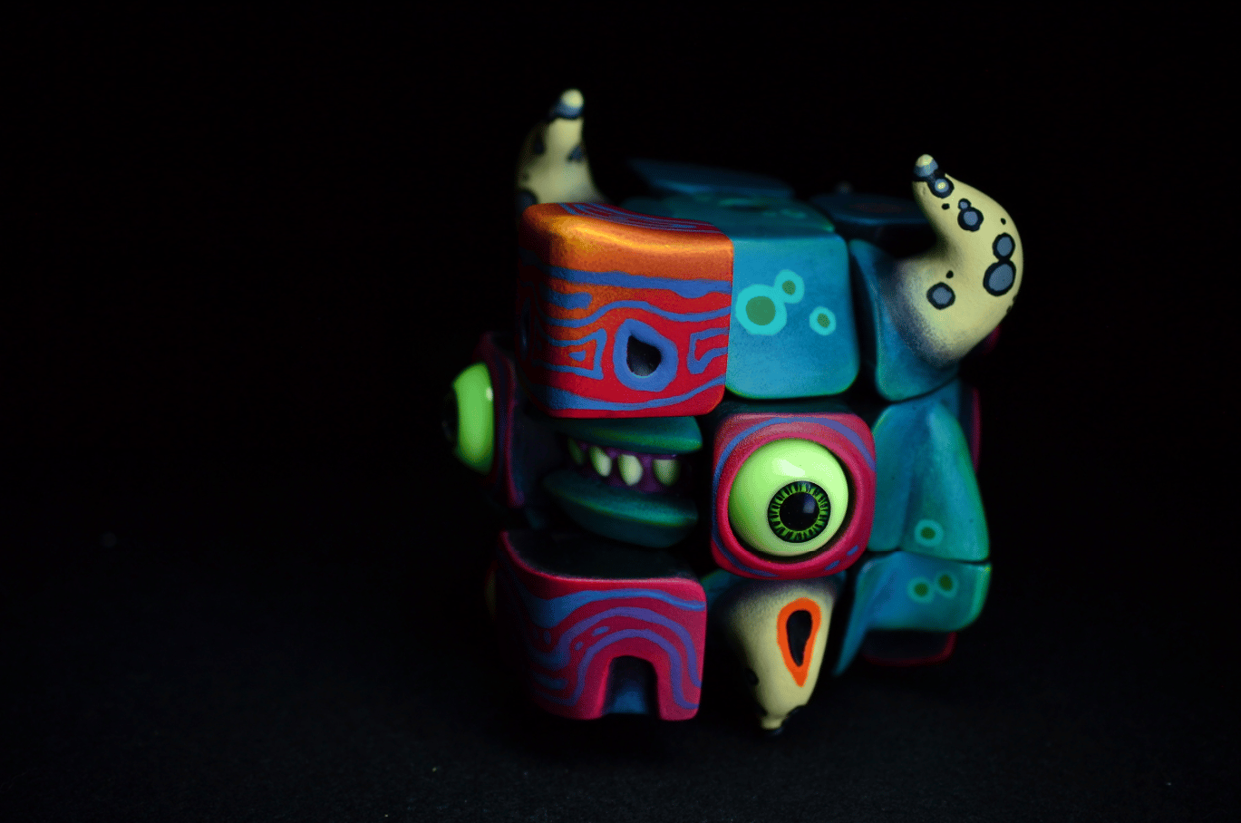 Artists Handmade Art Monster Sculpture Rubik's Cube Toys