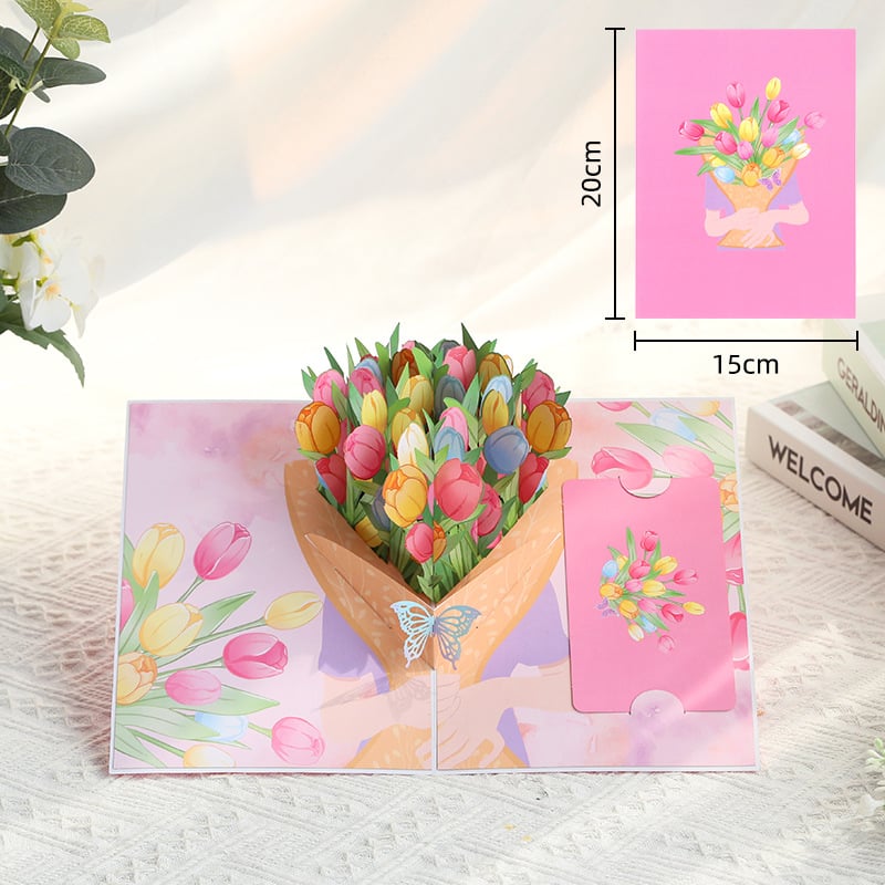 🏆35K+ SOLD! 🌼💌 Forever-Blooming 3D Flower Pop-Up Card– Personalized Love Message & Everlasting Bloom 🎁