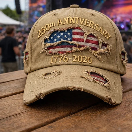 🏆Hand-Embroidered Artisan Cap💖US 250th Anniversary Casual Hat