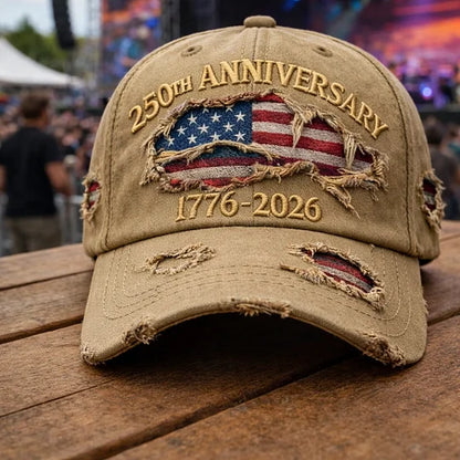 🏆Hand-Embroidered Artisan Cap💖US 250th Anniversary Casual Hat