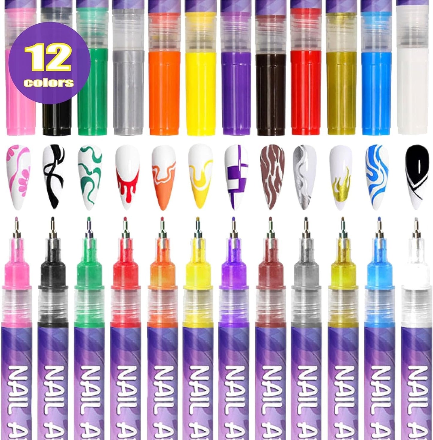 🔥Last Day 50% OFF🎨12 Colors Nail Art Pens Set