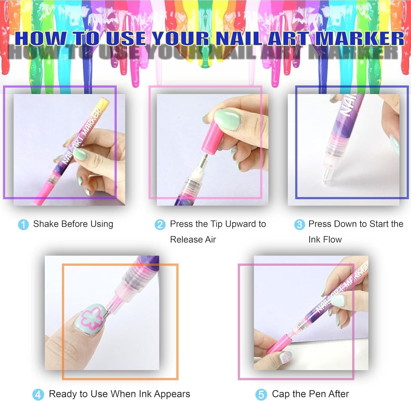 🔥Last Day 50% OFF🎨12 Colors Nail Art Pens Set