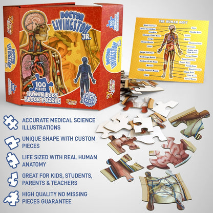🔥Hot Sale 49% off🌟Kid's 100 Piece Human Body Floor Puzzle