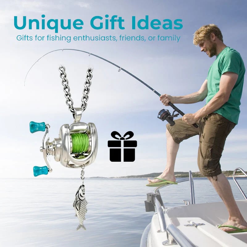 🎁Early Christmas Hot Sale 49% OFF🎣 Mini Fishing Reel Necklace · Take Your Passion Everywhere 🎣