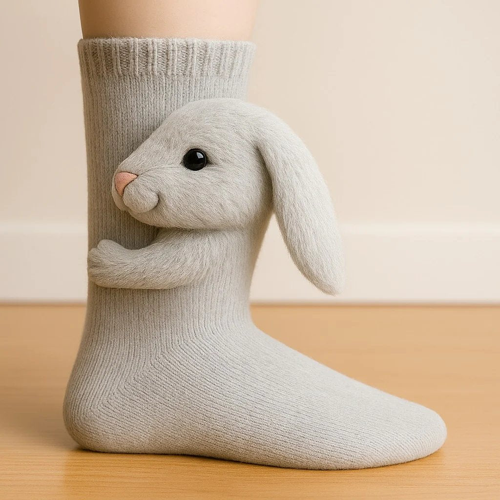 🎅Christmas Eve Sale 49% OFF🧦Hand Crocheted 3D Animal Socks