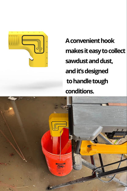 🔥LAST DAY 50% OFF - 🛠️Table Saw Dust Extraction Adapter Vacuum-Free Gravity Dust Collection, Bucket-Ready, Zero-Cleanup Design