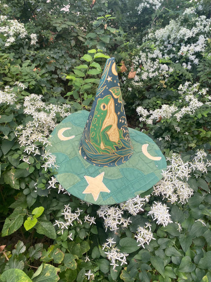 🔥Last Day 49% OFF - Handcrafted Quilted Witch Hat – Unique Folk Art for Halloween & Vintage Looks