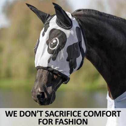 🏆 50K+ SOLD (Horse Lovers)🐴Dura-Mesh Grandpa Fly Mask with Funny Pattern Horse Fly Mask