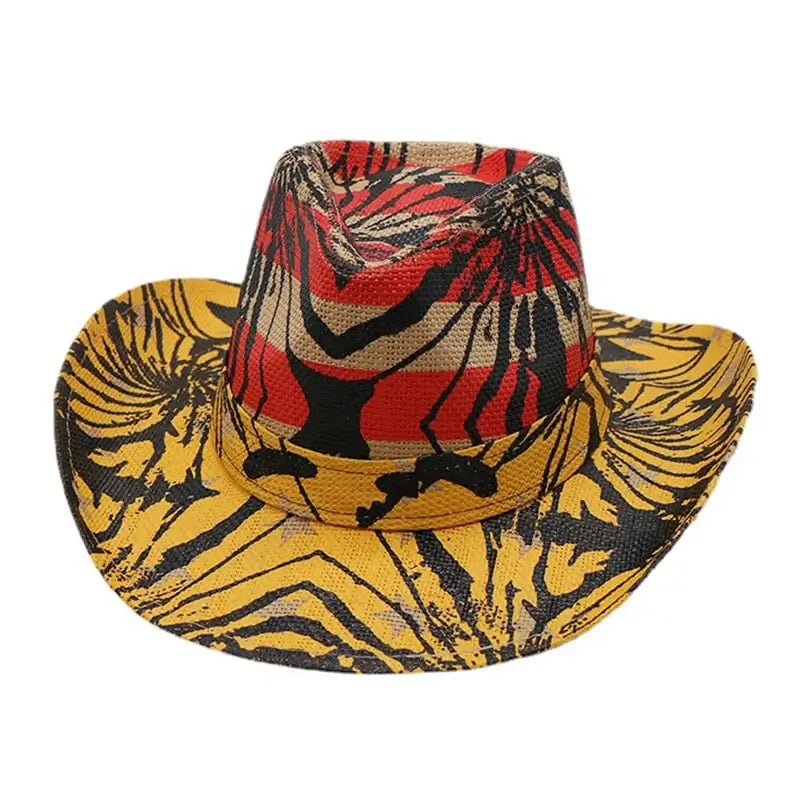 VINTAGE Cowboy & Cowgirl USA Flag Hat - (unisex)