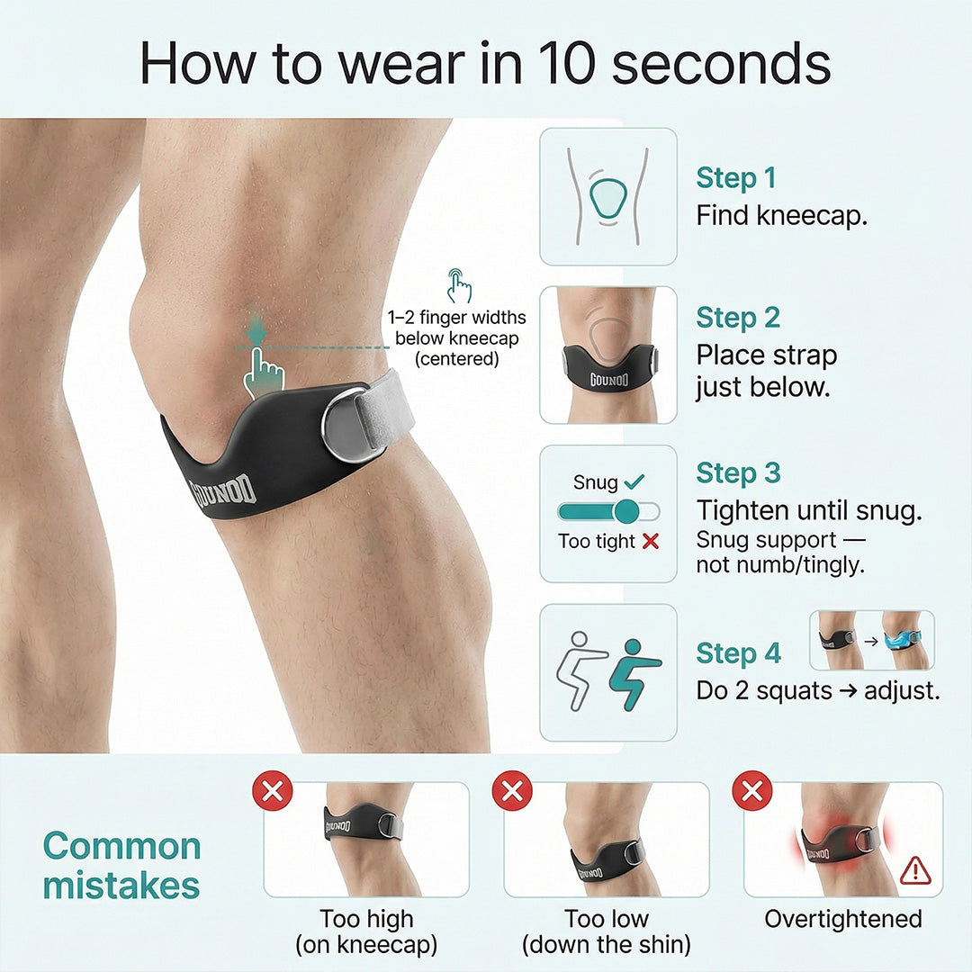Gounod - Patellar Tendon Support Strap (2 Straps Included)