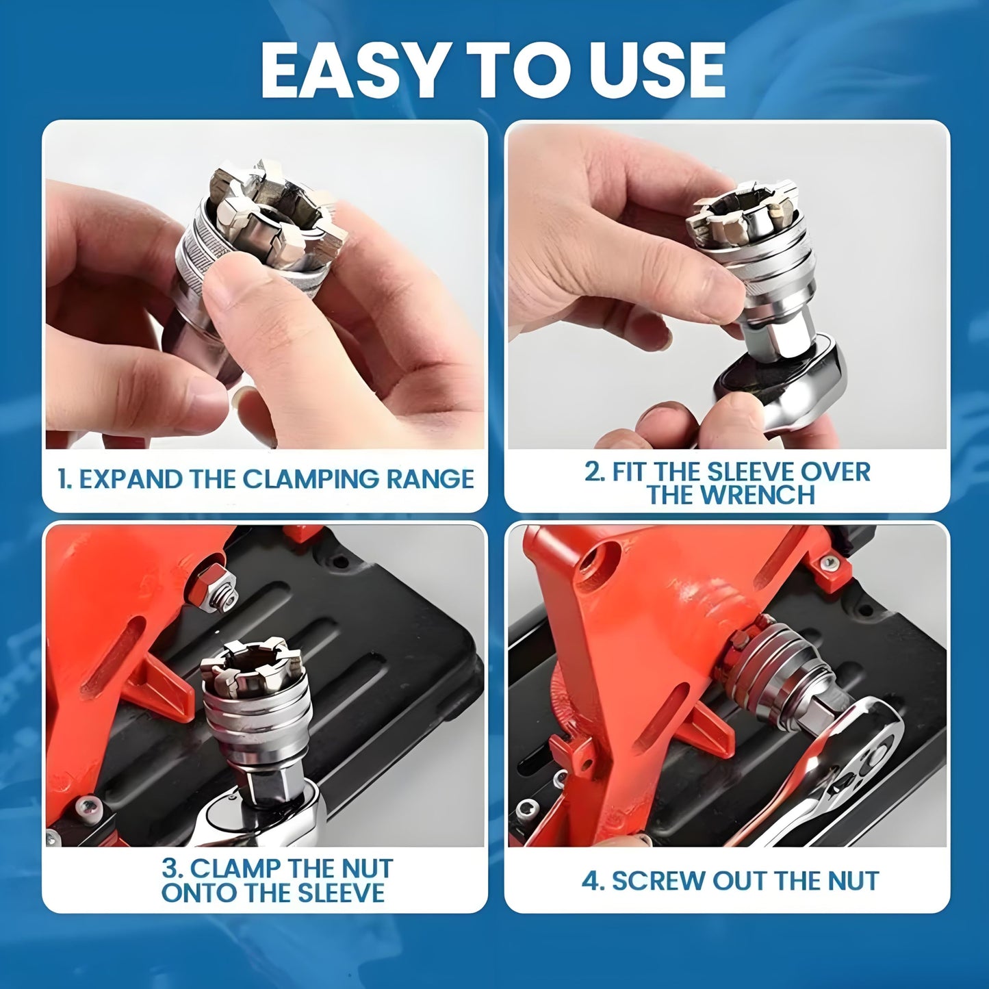 ⚙️ Self-Adjusting Socket Wrench | Fits 30+ Sizes for Auto & Home Repair