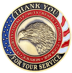 2-INCH TRIBUTE TO ALL SERVICE MEMBERS COMMEMORATIVE COIN