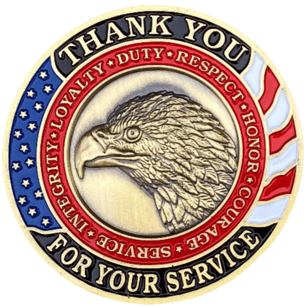 2-INCH TRIBUTE TO ALL SERVICE MEMBERS COMMEMORATIVE COIN