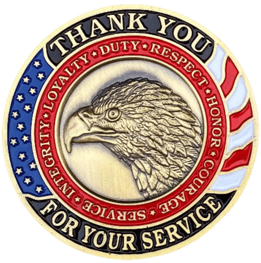 2-INCH TRIBUTE TO ALL SERVICE MEMBERS COMMEMORATIVE COIN