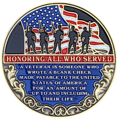 2-INCH TRIBUTE TO ALL SERVICE MEMBERS COMMEMORATIVE COIN