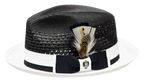 Franco | Two Tone Natural Straw Fedora