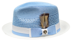 Franco | Two Tone Natural Straw Fedora