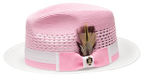 Franco | Two Tone Natural Straw Fedora