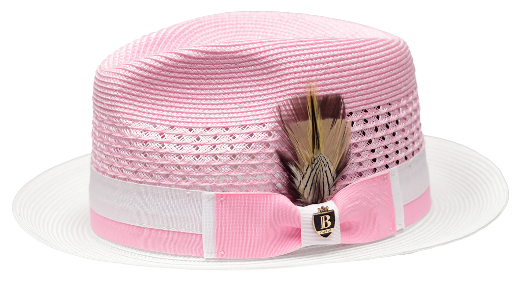 Franco | Two Tone Natural Straw Fedora