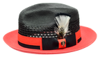 Franco | Two Tone Natural Straw Fedora