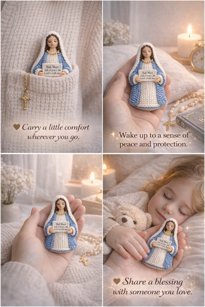 🔥LAST DAY 50% OFF - ✝️Handmade Crochet Virgin Mary – “Hail Mary, Full of Grace”🙏